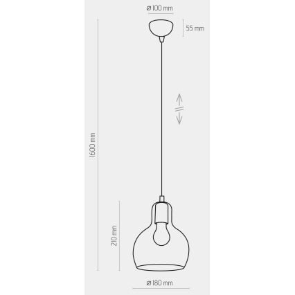 Lühter MANGO 1xE27/60W/230V