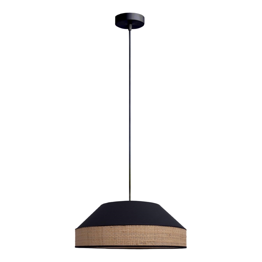 Lühter MANISO 1xE27/60W/230V d. 45 cm must/beež