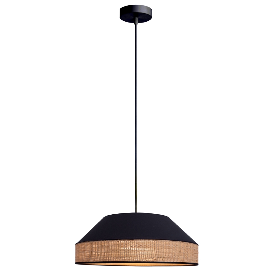 Lühter MANISO 1xE27/60W/230V d. 45 cm must/beež