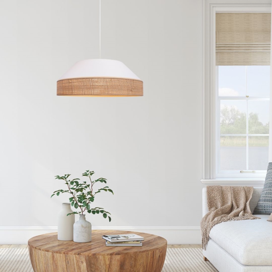 Lühter MANISO 1xE27/60W/230V d. 45 cm valge/beež