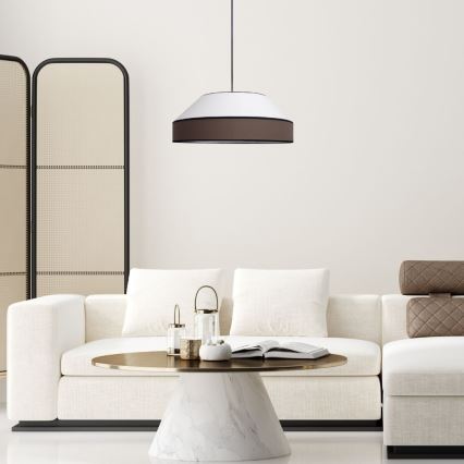 Lühter MANISO 1xE27/60W/230V d. 45 cm valge/pruun