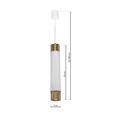 Lühter MARBLE 1xGU10/8W/230V valge/messing