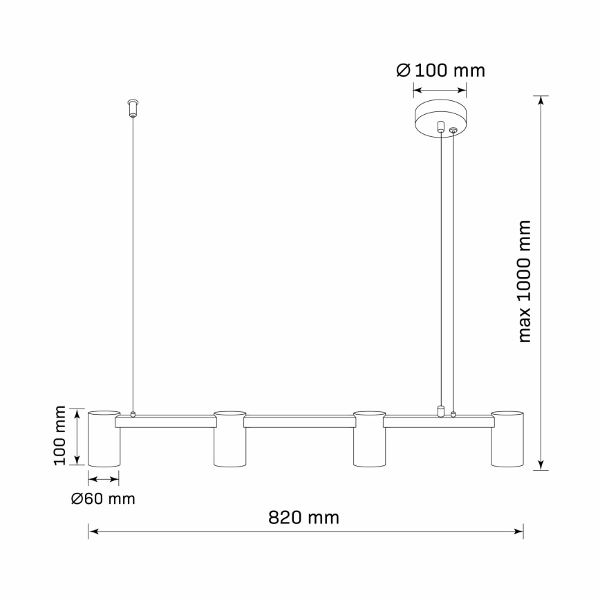 Lühter MARIBEL 4xGU10/10W/230V must