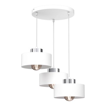 Lühter MARTI 3xE27/15W/230V valge/läikiv kroom