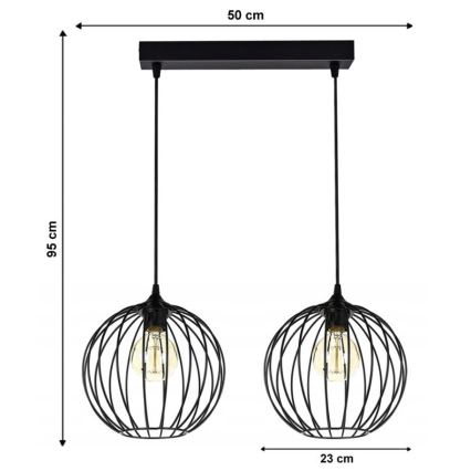 Lühter MATT 2xE27/60W/230V