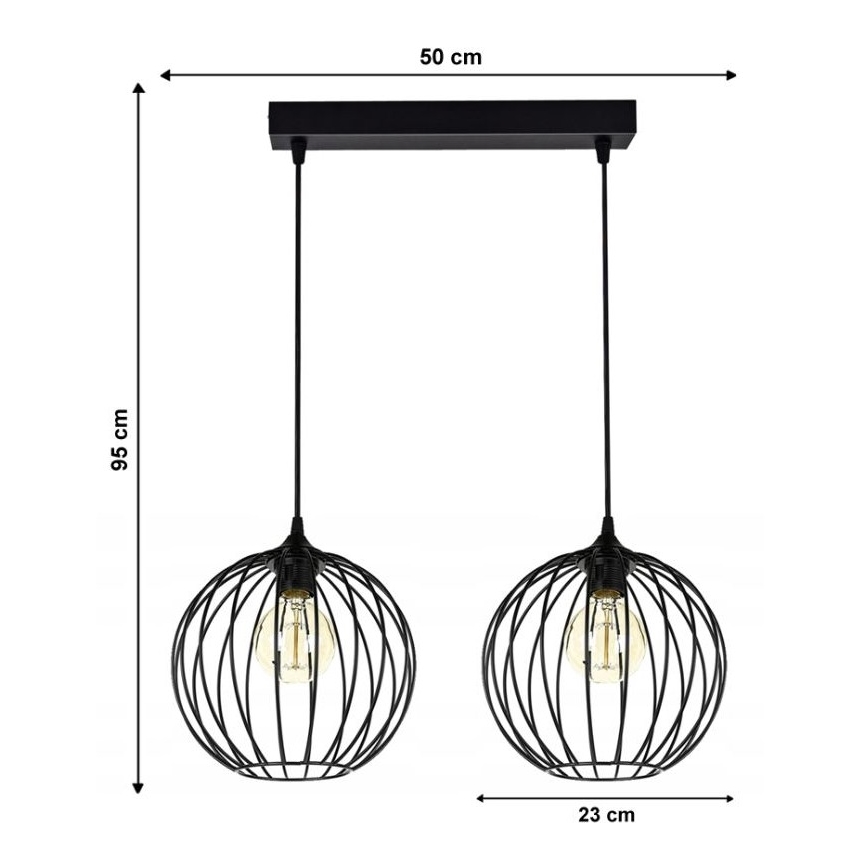 Lühter MATT 2xE27/60W/230V