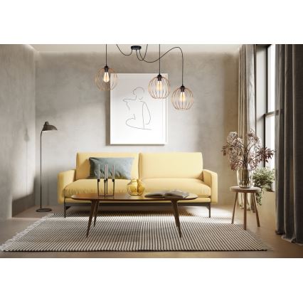 Lühter MATT 3xE27/60W/230V ämblik must/vask