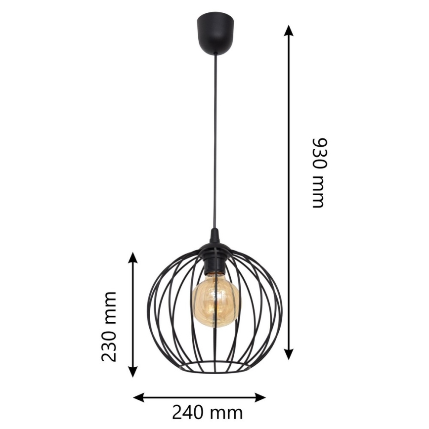 Lühter MERCURE 1xE27/15W/230V