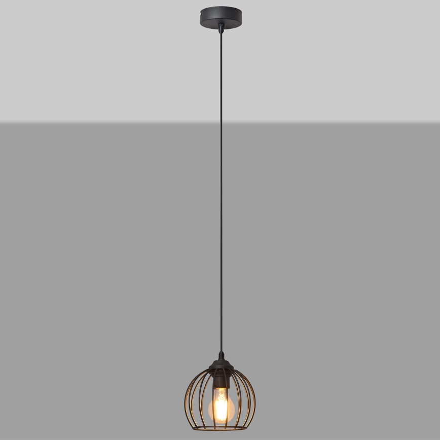 Lühter MERCURE 1xE27/15W/230V läbimõõt 16 cm must