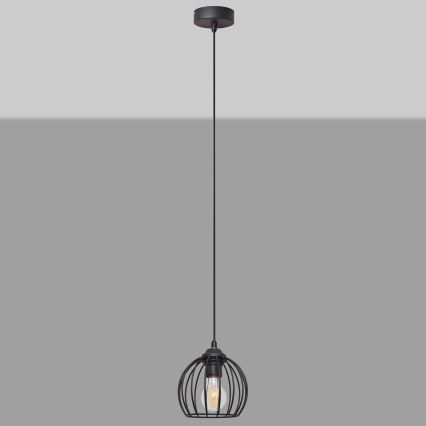 Lühter MERCURE 1xE27/15W/230V läbimõõt 16 cm must