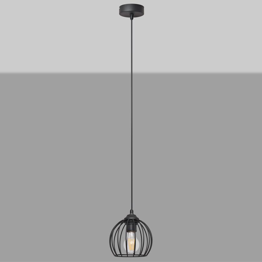 Lühter MERCURE 1xE27/15W/230V läbimõõt 16 cm must