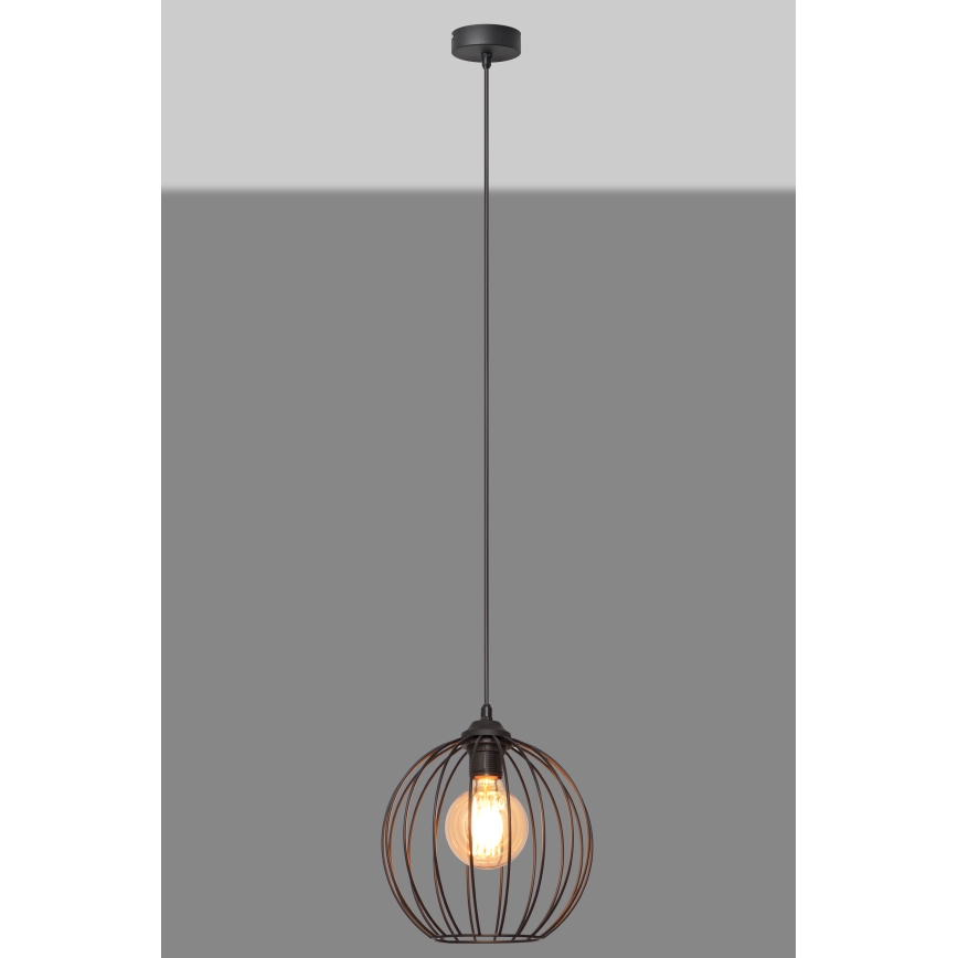 Lühter MERCURE 1xE27/15W/230V läbimõõt 24 cm must