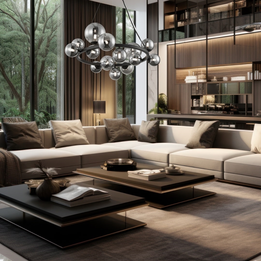 Lühter MILA 14xG9/9W/230V must/hall