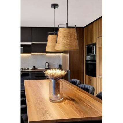 Lühter MILBURY 1xE27/40W/230V pruun