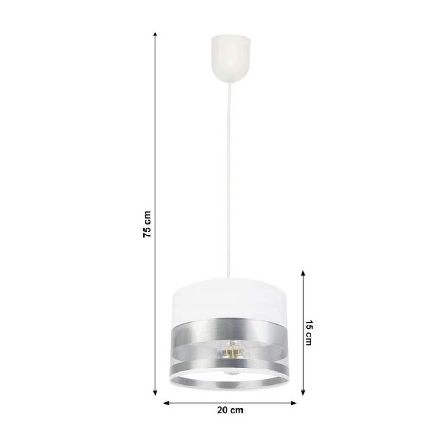 Lühter MILO 1xE27/60W/230V hõbe
