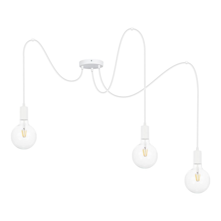 Lühter MIROS 3xE27/60W/230V ämblik valge