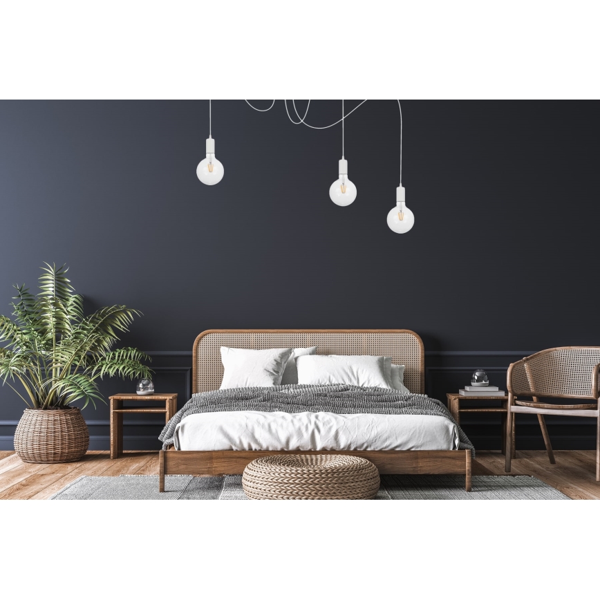 Lühter MIROS 3xE27/60W/230V ämblik valge