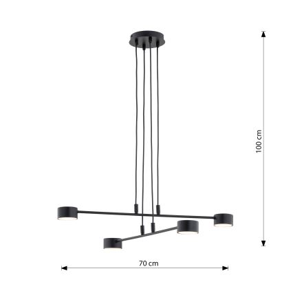 Lühter MODUS 4xGX53/12W/230V must