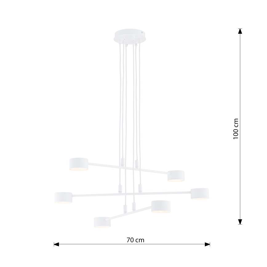 Lühter MODUS 6xGX53/10W/230V valge