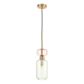 Lühter MOLLY 1xE14/40W/230V d. 12 cm kuldne/roheline/roosa