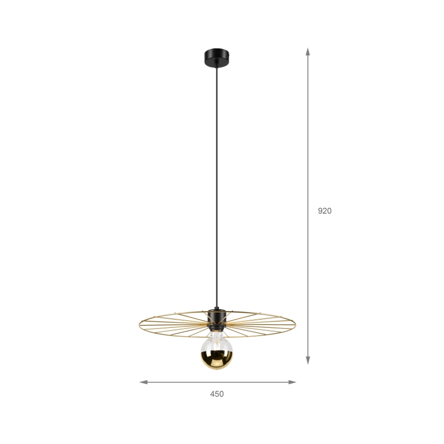 Lühter MONTANA 1xE27/15W/230V d. 45 cm kuldne/must