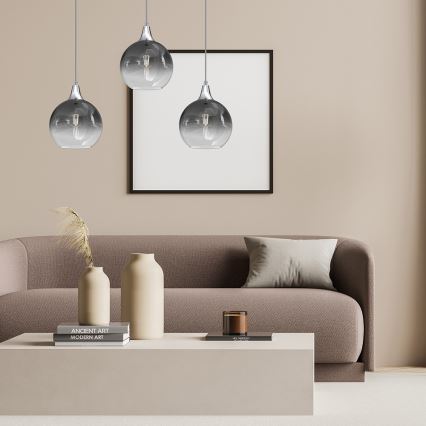 Lühter MONTE 3xE27/60W/230V d. 20 cm matt kroom