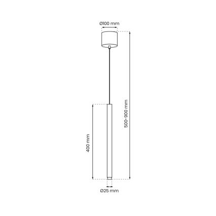 Lühter MONZA 1xG9/8W/230V kuldne