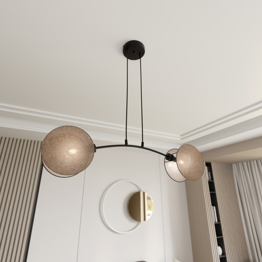 Lühter MOTIF 2xE27/15W/230V beež