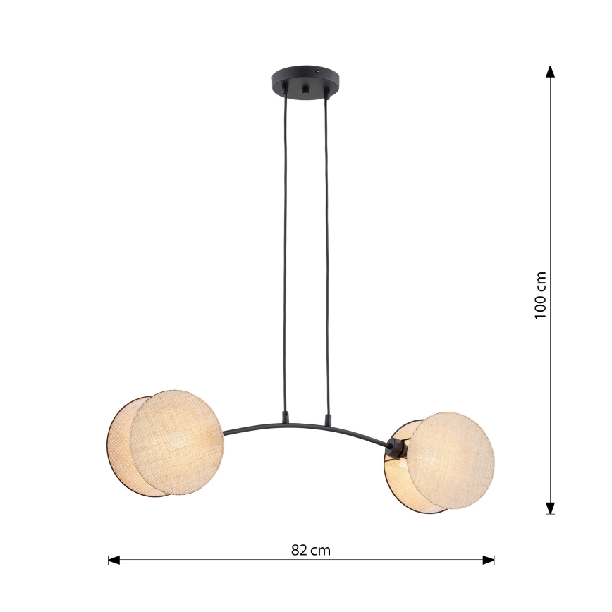 Lühter MOTIF 2xE27/15W/230V beež