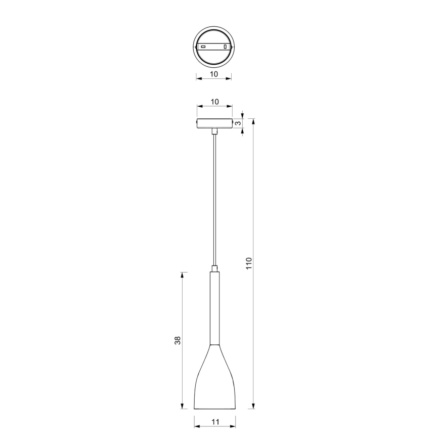 Lühter MUZA 1xE27/60W/230V