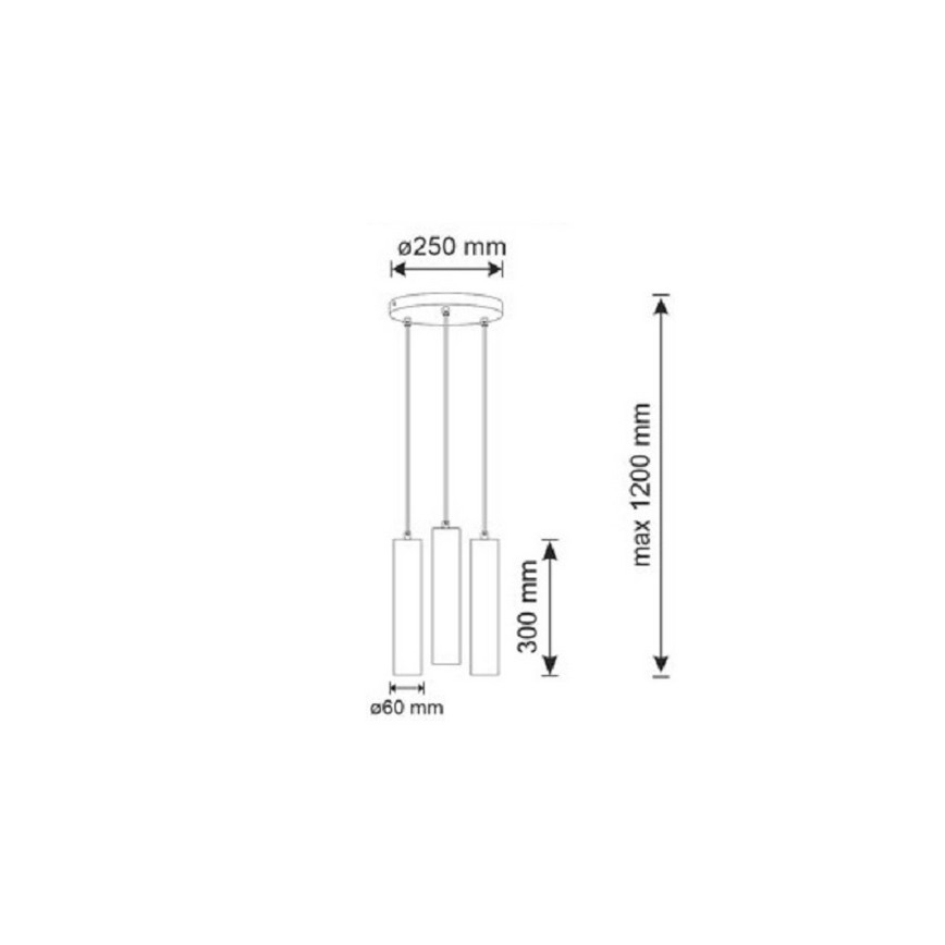 Lühter NAPOLI 3xGU10/8W/230V