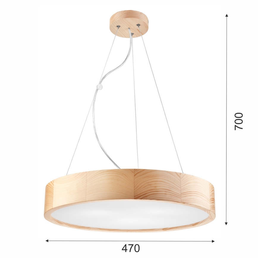 Lühter NATURAL 3xE27/60W/230V ø 47 cm mänd