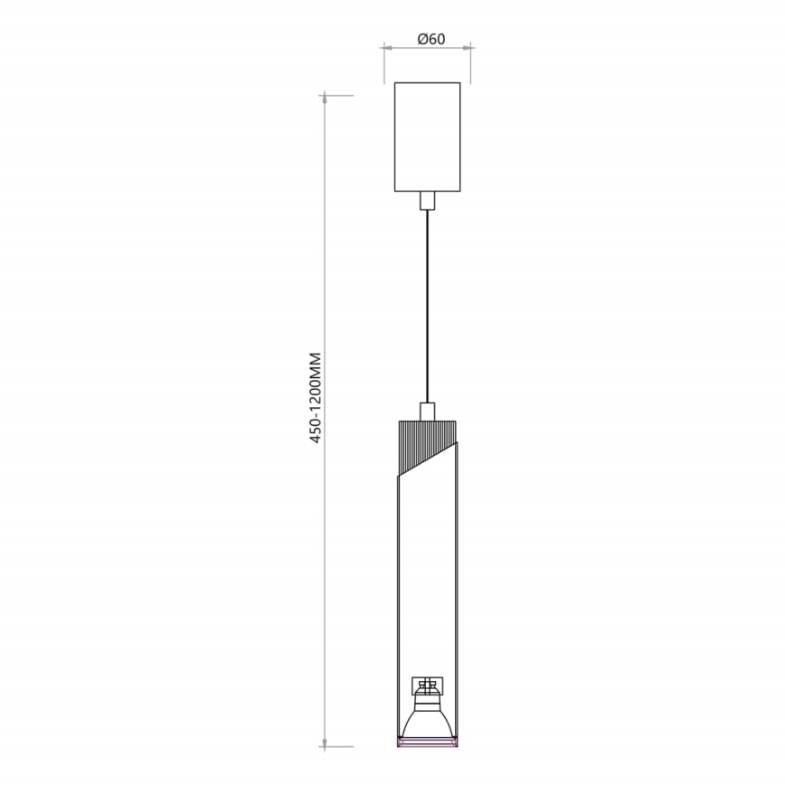 Lühter NEO 1xGU10/8W/230V must/kuldne