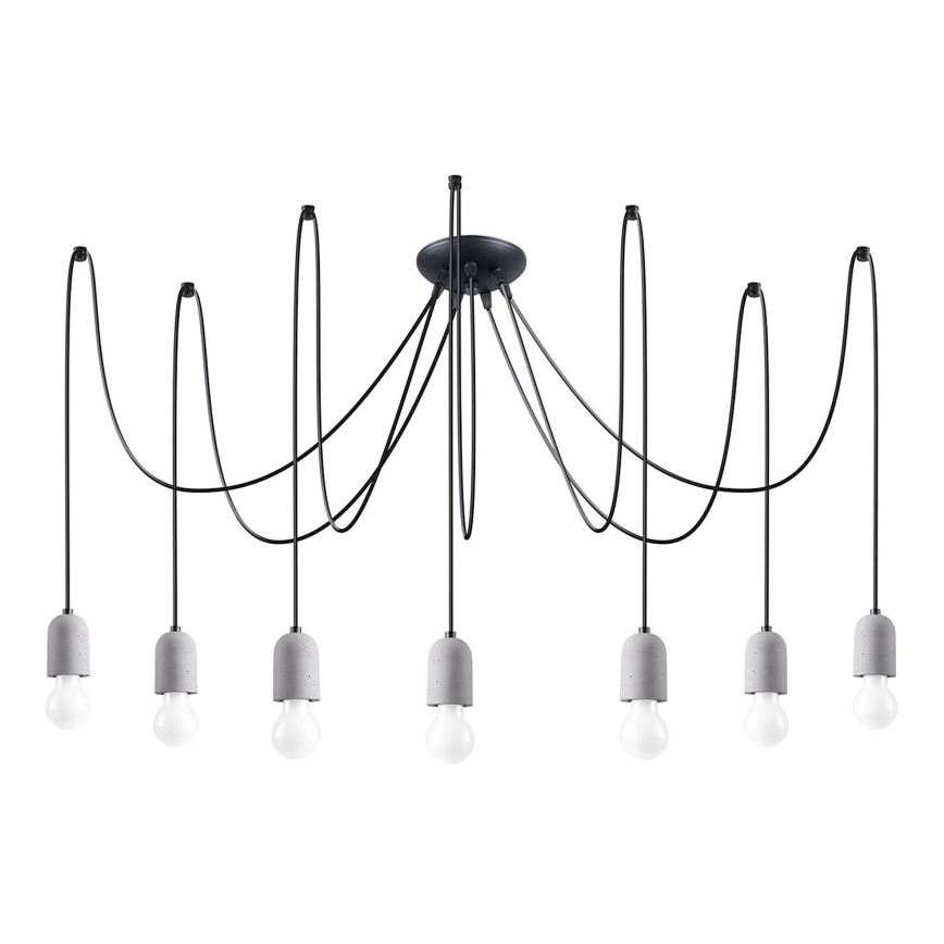 Lühter NESO 7xE27/15W/230V ämblik betoon