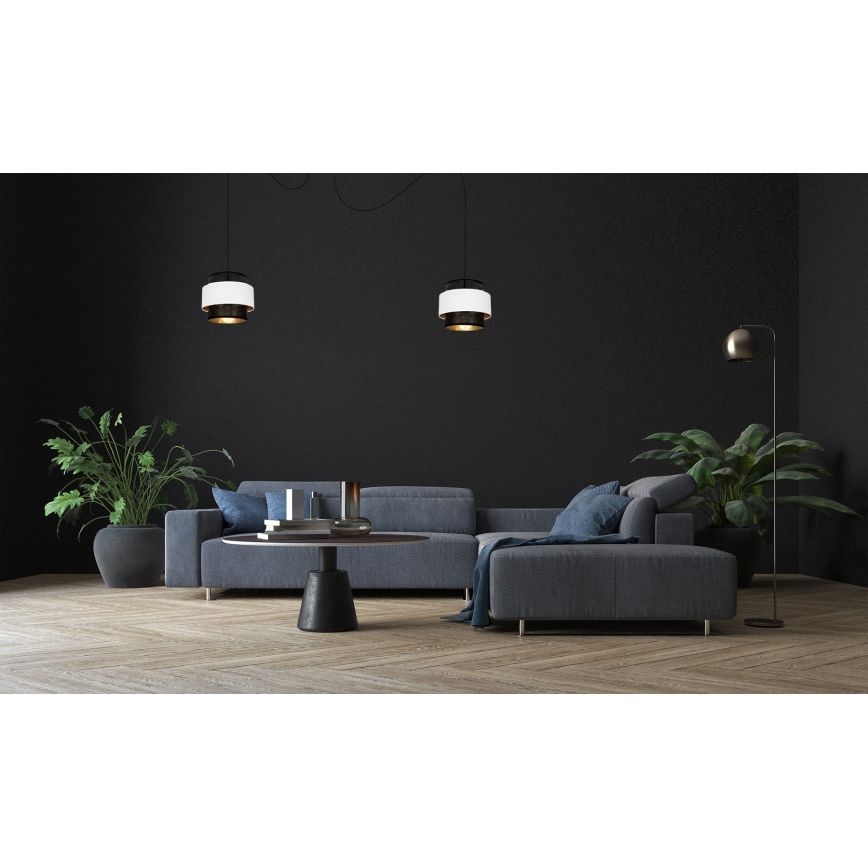 Lühter NESS 2xE27/60W/230V ämblik must/valge