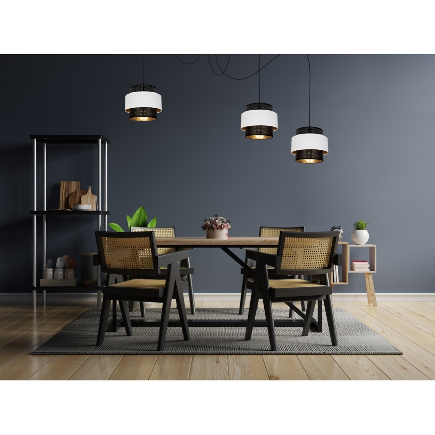 Lühter NESS 3xE27/60W/230V ämblik must/valge