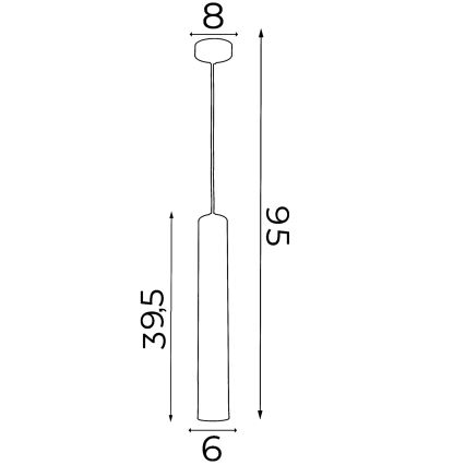 Lühter NEST 1xGU10/8W/230V must/läikiv kroom