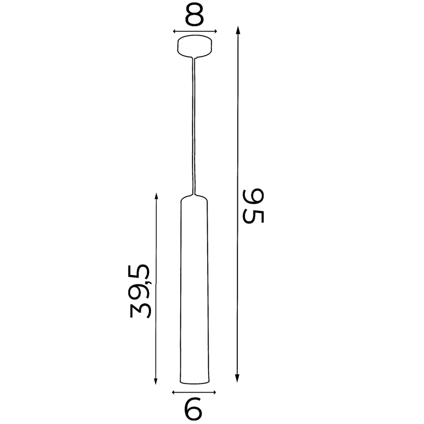 Lühter NEST 1xGU10/8W/230V must/läikiv kroom