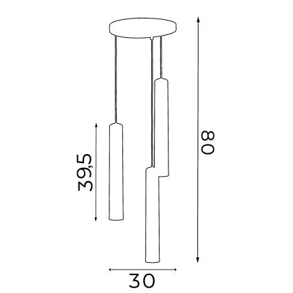 Lühter NEST 3xGU10/8W/230V valge/läikiv kroom