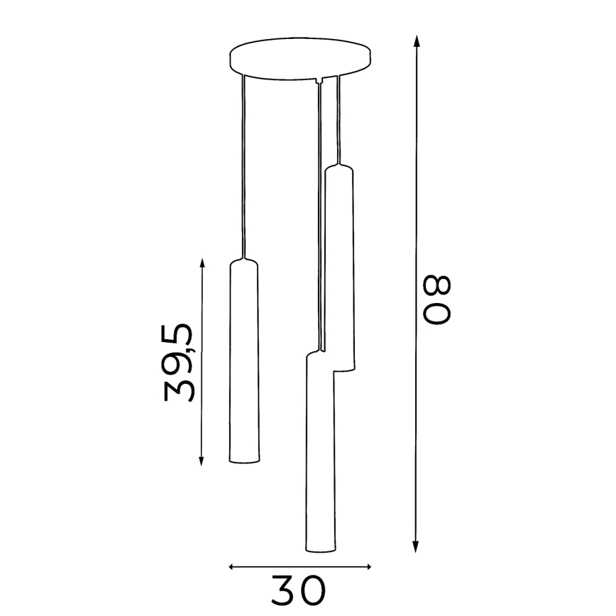 Lühter NEST 3xGU10/8W/230V valge/läikiv kroom