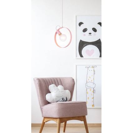 Lühter NEXO 1xE27/40W/230V roosa