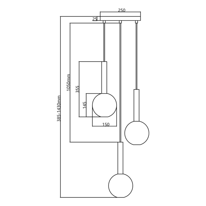 Lühter NIKO 3xG9/9W/230V must