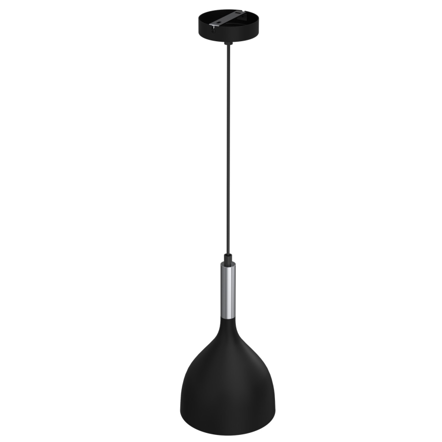 Lühter NOAK 1xE27/15W/230V must/läikiv kroom