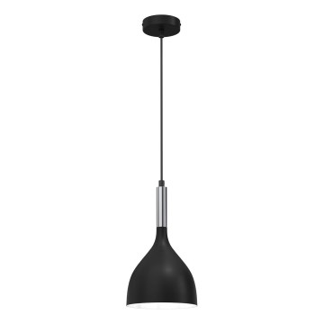 Lühter NOAK 1xE27/15W/230V must/läikiv kroom