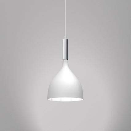Lühter NOAK 1xE27/15W/230V valge/läikiv kroom