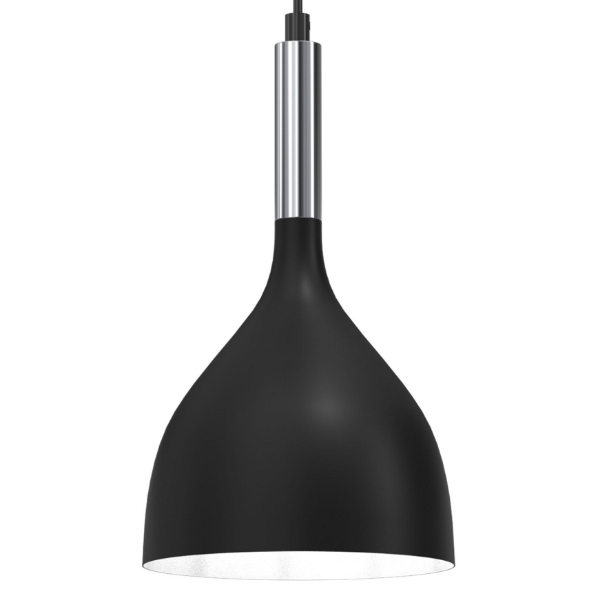 Lühter NOAK 3xE27/15W/230V must/läikiv kroom