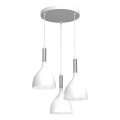 Lühter NOAK 3xE27/15W/230V valge/läikiv kroom
