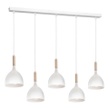 Lühter NOAK 5xE27/15W/230V valge/pöök
