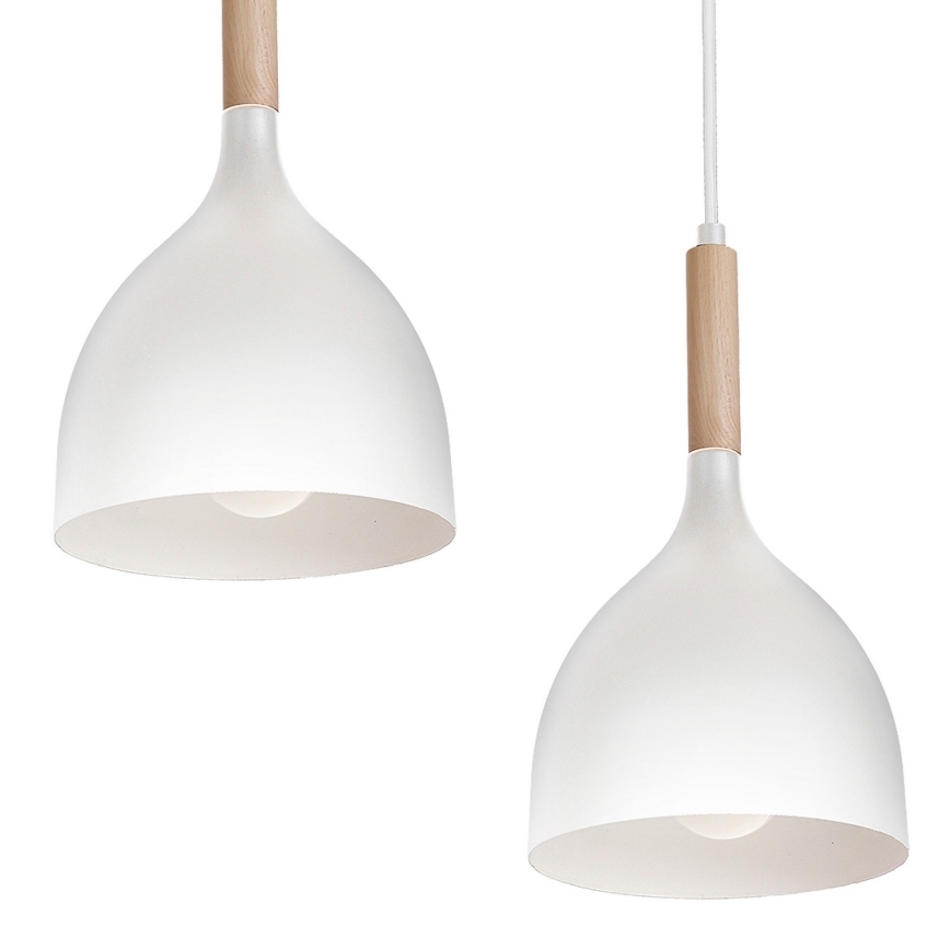 Lühter NOAK 5xE27/15W/230V valge/pöök