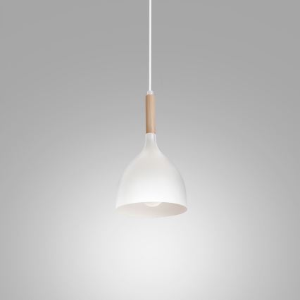 Lühter NOAK WOOD 1xE27/15W/230V valge/pöök
